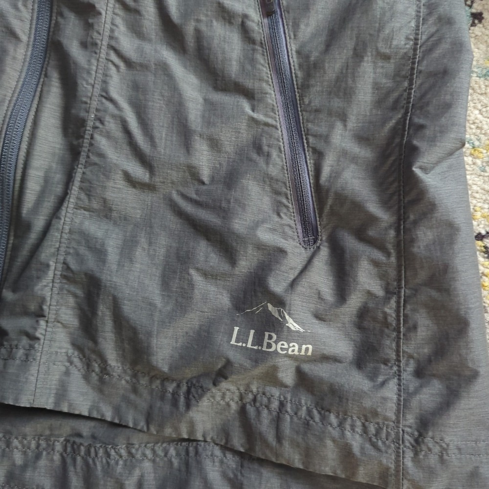 LL Bean Womens Jacket 100%‎ Nylon Medium Utility Hood Rugged Trail Gorpcore image 3